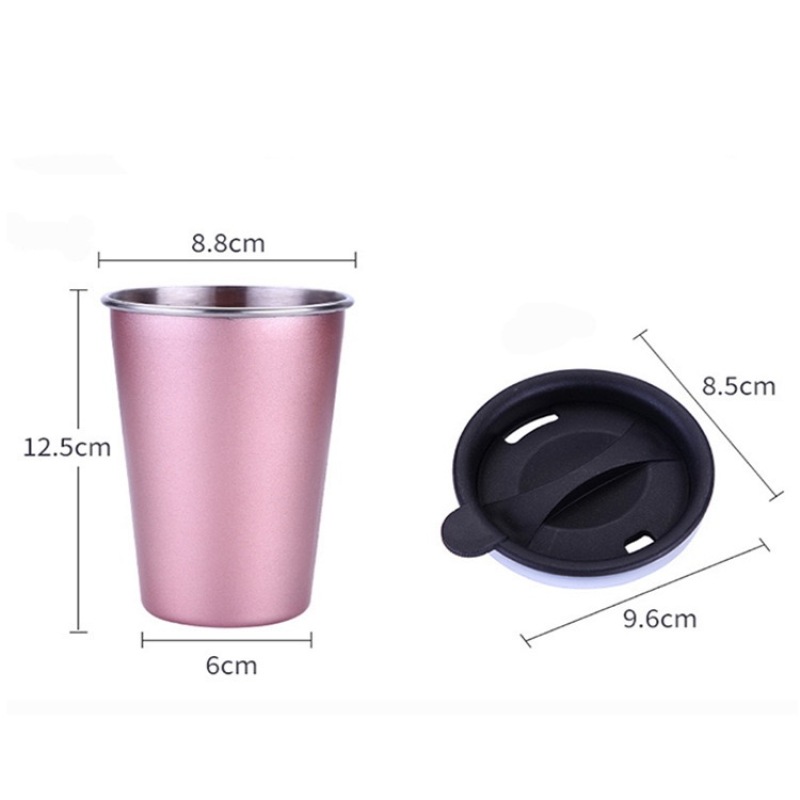 BORGE Hot Sale Custom Logo 8oz Single Wall 304 Stainless Steel Bar Tumblr Cup Beer Cup