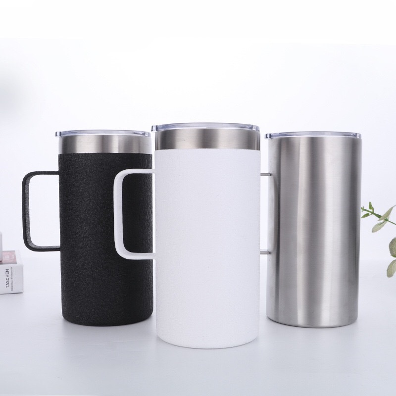 Manufacturer Hot Sale 20oz Vaccum Coffee  Mug with Handle Vacuum Insulated Stainless Steel Travel Mug Warmer Car Cup