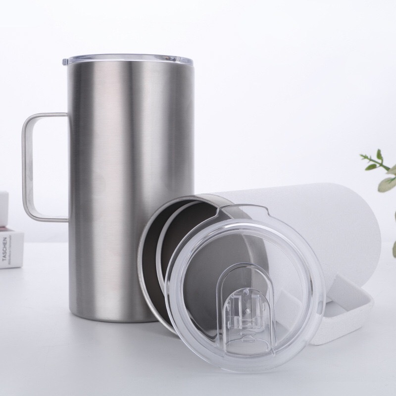 Manufacturer Hot Sale 20oz Vaccum Coffee  Mug with Handle Vacuum Insulated Stainless Steel Travel Mug Warmer Car Cup