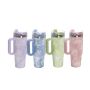 New Designed 1200ml Double Wall Stainless Steel Car Coffee Mug Insulated Tumbler With Straw and Lid