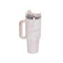 New Designed 1200ml Double Wall Stainless Steel Car Coffee Mug Insulated Tumbler With Straw and Lid