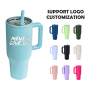 Customized Custom Logo 40oz Stainless Steel Beer Coffee Tumbler Cup Mug Cup 40 oz Handle Tumbler With Straw and Lid
