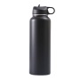 High Quality Stainless Steel Double Wall Insulated Vacuum Water Bottle With Straw and Silicone Handle Large Capacity 1000ML