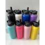 High Quality Stainless Steel Double Wall Insulated Vacuum Water Bottle With Straw and Silicone Handle Large Capacity 1000ML