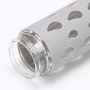 Wholesale High Borosilicate Glass Bottle Drinkware Travel Camping Kettle Portable Sports Glass Water Bottle With Silicone Sleeve