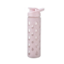 Wholesale High Borosilicate Glass Bottle Drinkware Travel Camping Kettle Portable Sports Glass Water Bottle With Silicone Sleeve