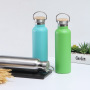 Solid Color Stainless Steel Vacuum Thermos Water Bottle Tumbler with Sport Lid Flask