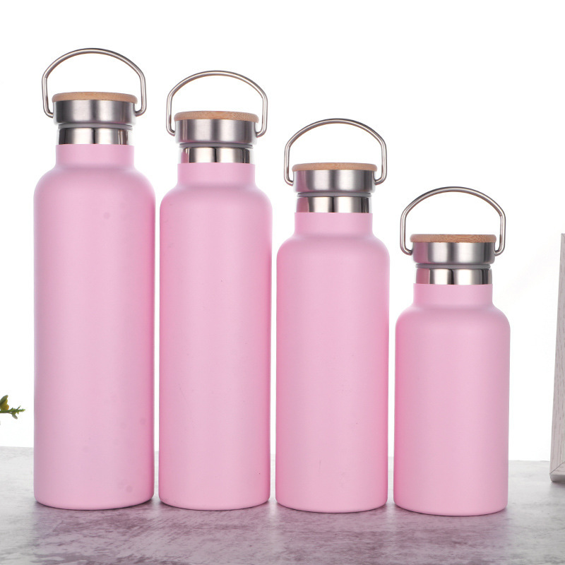 Solid Color Stainless Steel Vacuum Thermos Water Bottle Tumbler with Sport Lid Flask
