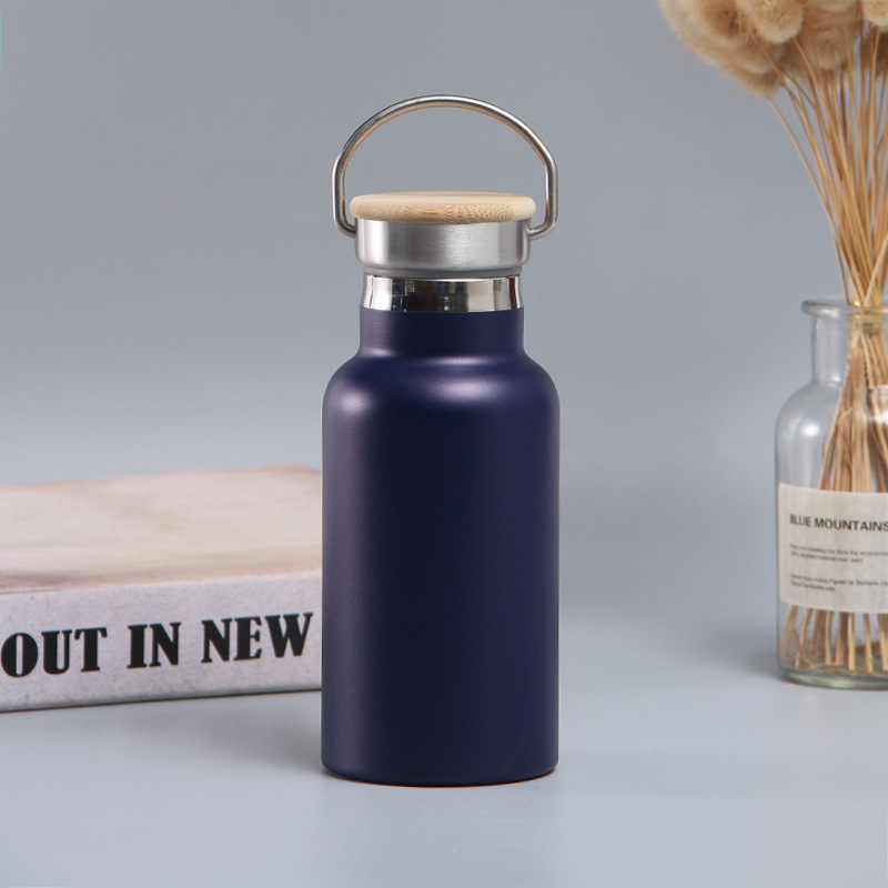Solid Color Stainless Steel Vacuum Thermos Water Bottle Tumbler with Sport Lid Flask