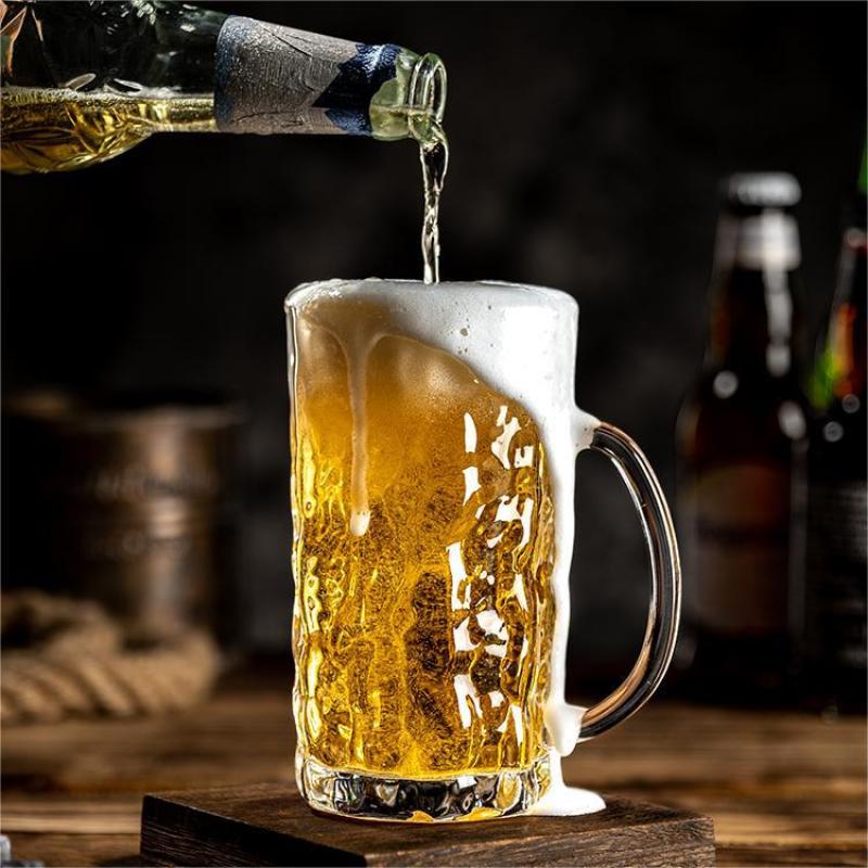Classic 520ML Custom Logo Drinking Sublimation Beer Glass Cup Drinking Glasses With Handle