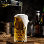 Classic 520ML Custom Logo Drinking Sublimation Beer Glass Cup Drinking Glasses With Handle