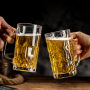 Classic 520ML Custom Logo Drinking Sublimation Beer Glass Cup Drinking Glasses With Handle
