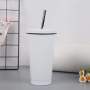 Wholesale 17oz Double Wall 304 Stainless Steel Vacuum Insulated Tumblr Cup Thermal Cups Coffee Mugs with Straw Iced Cup