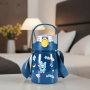 Large Capacity 304 Stainless Steel Insulated Water Bottle Cute Cartoon Design Student Portable Vacuum Flask Straw Big Belly Cup