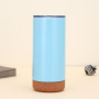BORGE Customized Powder Coated Travel Mug 500ml Stainless Steel Insulated Coffee Tumbler With Cork Bottom