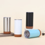 BORGE Customized Powder Coated Travel Mug 500ml Stainless Steel Insulated Coffee Tumbler With Cork Bottom