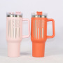 BORGE Leakproof 40oz Stainless Steel Vacuum Insulated Transfer Coating Tumbler with Handle