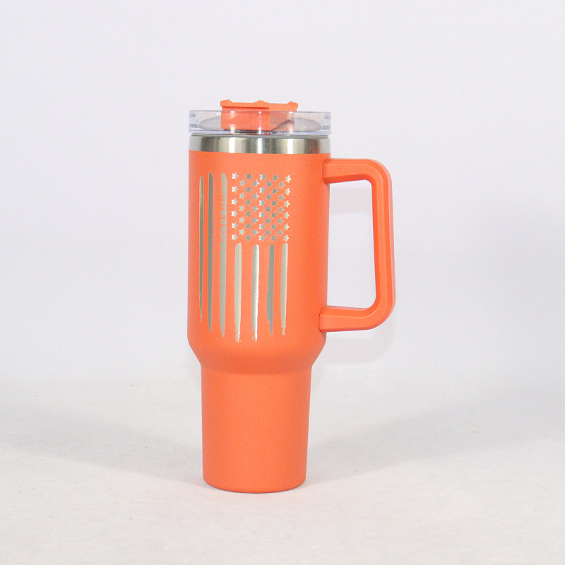 BORGE Leakproof 40oz Stainless Steel Vacuum Insulated Transfer Coating Tumbler with Handle