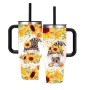 BORGE Xmas 40oz Stainless Steel Vacuum Insulated Coffee Beer Mug Christmas Tumblers With Handle