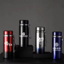 BORGE 500ml 800ml 1L Wide Mouth Stainless Steel Water Bottle Insulation Vacuum Flask with Led Digital Temperature Display