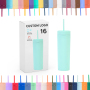 BORGE Hot Selling BPA FREE Acrylic Plastic Cups with Lid and Straw Matte Colored Double Wall Skinny Tumblr Cup
