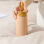 Wholesale 280ml Portable Stainless Steel thermos cup Mini Insulated Vacuum Wooden Pattern Water Bottle Reusable for Hot Beverages