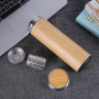 BORGE Customized 550ml Bamboo Shell Stainless Steel Vacuum Insulated Infuser Flask Vacuum Thermos Water Bottle With Tea Filter