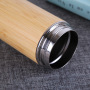 BORGE Customized 550ml Bamboo Shell Stainless Steel Vacuum Insulated Infuser Flask Vacuum Thermos Water Bottle With Tea Filter
