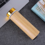 BORGE Customized 550ml Bamboo Shell Stainless Steel Vacuum Insulated Infuser Flask Vacuum Thermos Water Bottle With Tea Filter