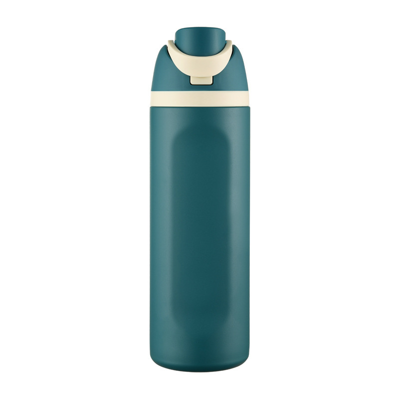New Sports 32OZ Vacuum Insulated Fruits Cup for Sports Travel Car Flasks Stainless Steel Water Bottle With Straw