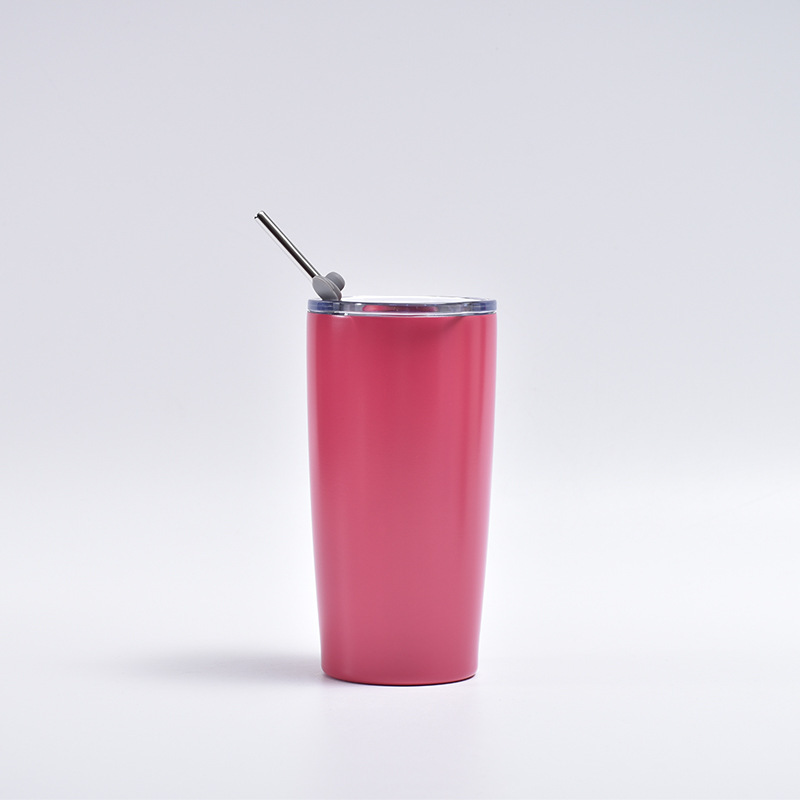 Hot Selling 20oz Car Coffee Cup Stainless Steel Travel Mug Double-Layer Vacuum Insulated Tumbler With Metal Straw
