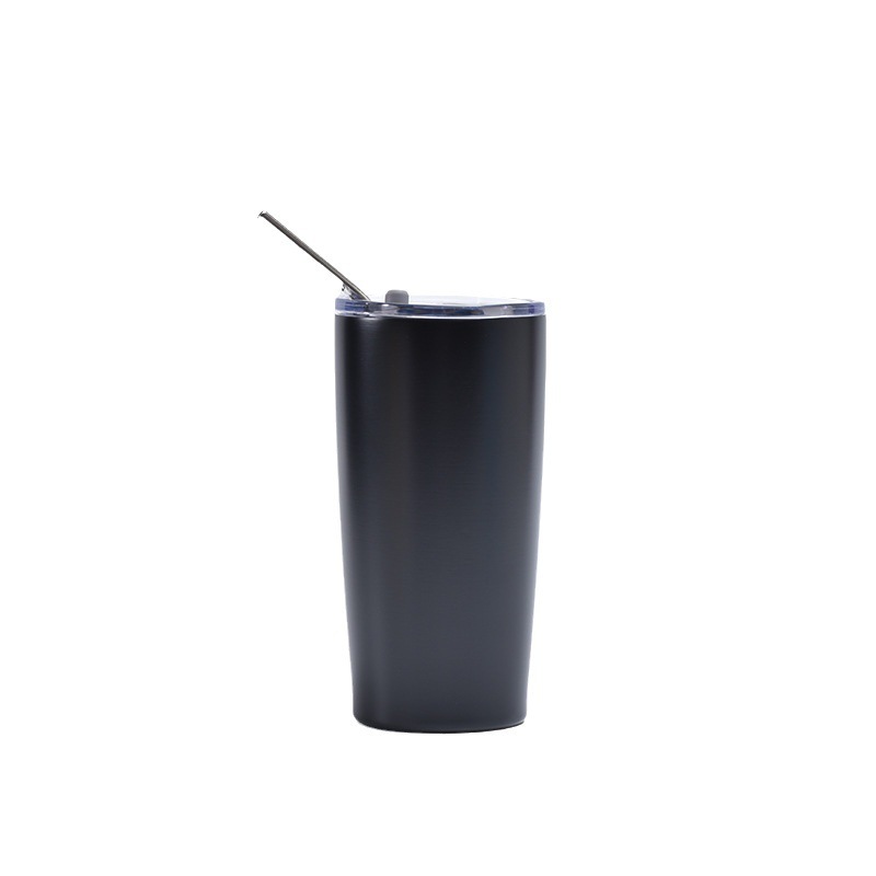 Hot Selling 20oz Car Coffee Cup Stainless Steel Travel Mug Double-Layer Vacuum Insulated Tumbler With Metal Straw