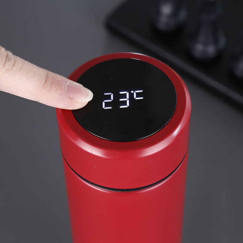 Wholesale 500ml Smart Water Bottle Temperature Show With Water Bottle Drinking Water Bottle Insulated Flask Thermos