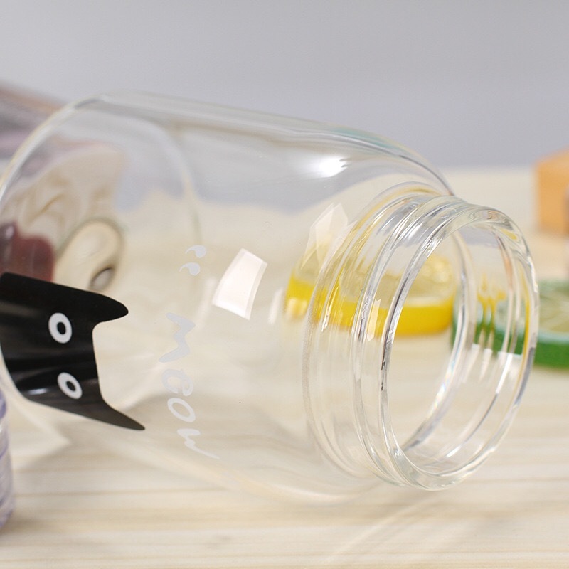 Manufacture Wholesale 350ml Kids Glass Water Bottle Sport Water Bottle Cute Drinking Glass Water Bottle