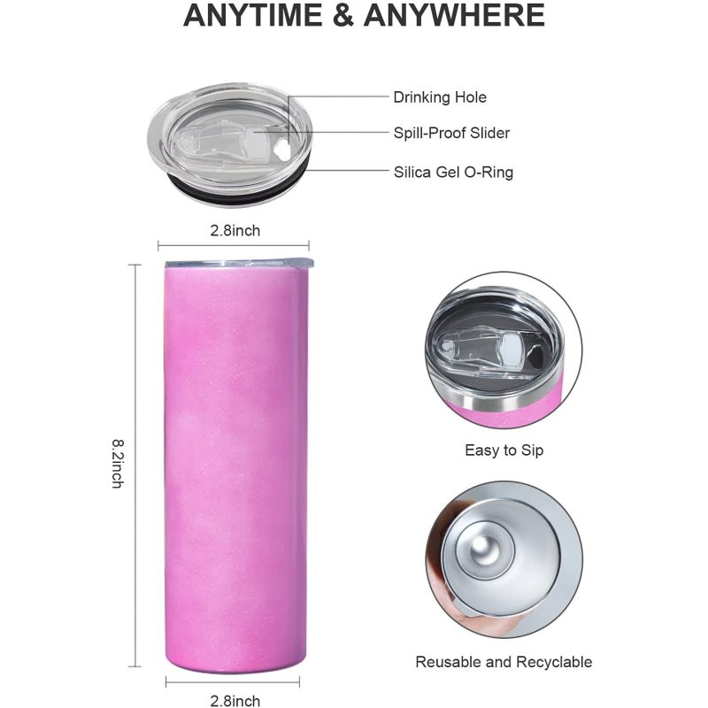 Hot Selling 20 oz  Sublimation Tumbler Double Walled Vacuum Insulated UV Color Changing Blank Sublimation Tumbler