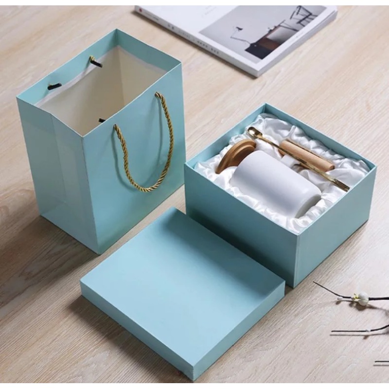 Wholesale coffee Mug ceramic cup with bamboo handle Gift Cup travel coffee mug with lid and spoon