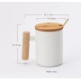 Wholesale coffee Mug ceramic  cup with bamboo handle Gift Cup travel coffee mug with  lid and spoon