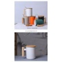 Wholesale coffee Mug ceramic  cup with bamboo handle Gift Cup travel coffee mug with  lid and spoon