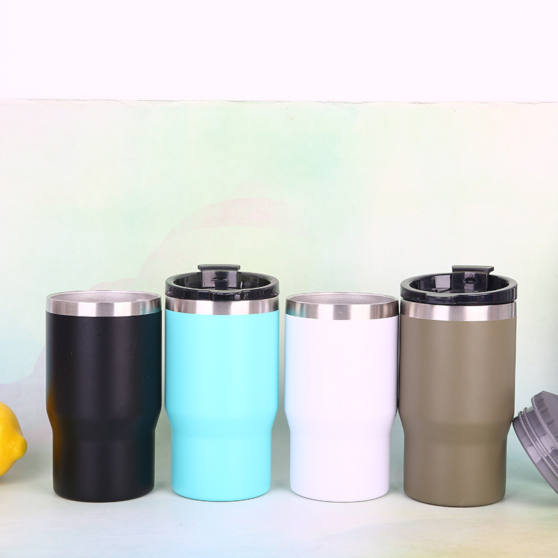 BORGE New Style 14oz Custom Logo 304 Stainless Steel Insulated Wine Tumblr Cup Beer Can Cooler With 2 Lids