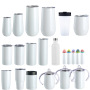BORGE 20oz 12oz Skinny 4 in 1 Can Cooler Stainless Steel Double Wall Sublimation Wine Tumbler Sets Sippy Cup