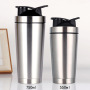BORGE 750ml Double Wall Stainless Steel Vacuum Insulated Gym Protein Metal Shaker Water Bottle for Sport