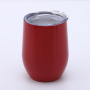 FX Factory Acceptable Custom 360ml/12oz 304 Stainless Steel Coffee Mugs Double Walled Egg Wine Cup With Lid Travel Wine Tumbler