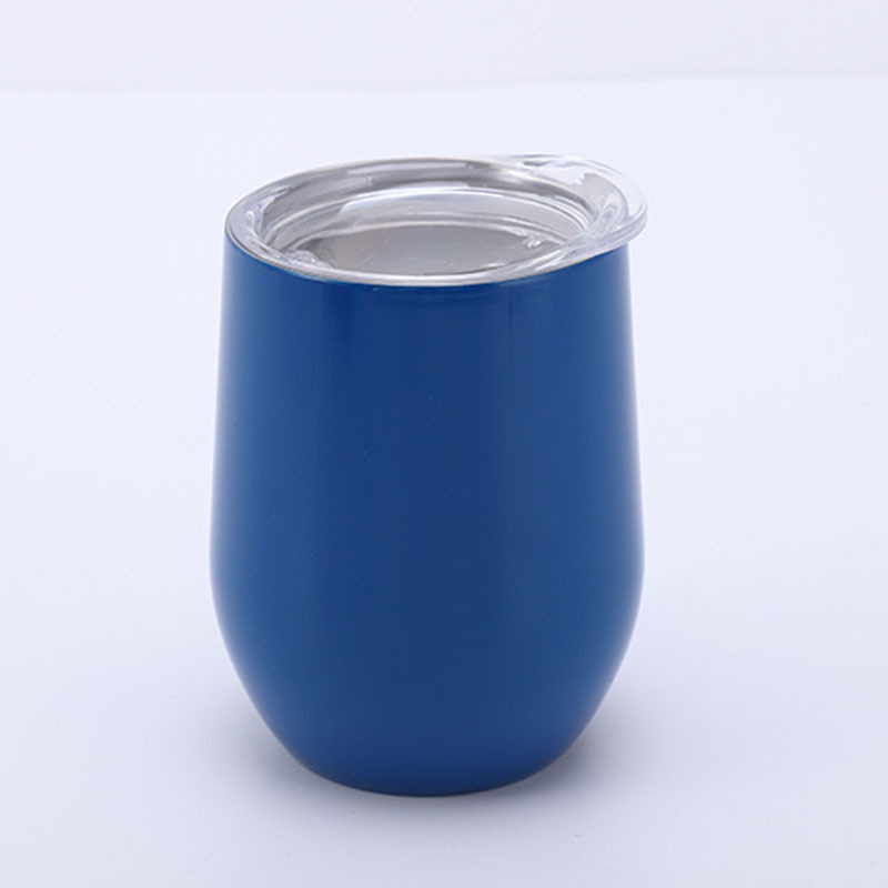 FX Factory Acceptable Custom 360ml/12oz 304 Stainless Steel Coffee Mugs Double Walled Egg Wine Cup With Lid Travel Wine Tumbler