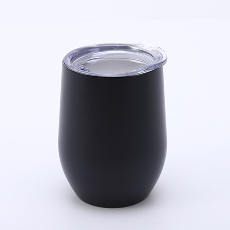 FX Factory Acceptable Custom 360ml/12oz 304 Stainless Steel Coffee Mugs Double Walled Egg Wine Cup With Lid Travel Wine Tumbler