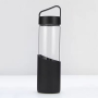 CUSTOM LOGO 550ml High Borosilicate Glass Bottle with Silicone Sleeve Drinking Bottle Bicycle Climbing Drinkware
