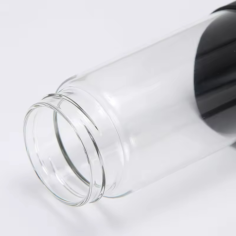 CUSTOM LOGO 550ml High Borosilicate Glass Bottle with Silicone Sleeve Drinking Bottle Bicycle Climbing Drinkware
