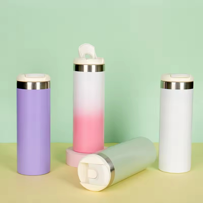Wholesale 500ml Double Layer Bouncing Portable 304 Stainless Steel Vacuum Flask Tumbler Travel Coffee Mug