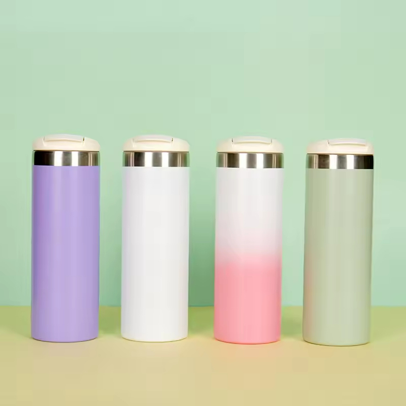 Wholesale 500ml Double Layer Bouncing Portable 304 Stainless Steel Vacuum Flask Tumbler Travel Coffee Mug