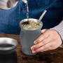 BORGE Food Grade Yerba Mate Bombilla Stainless Steel Straw Flat Mouthed Design Argentine Mate Tea Stainless Steel Straw