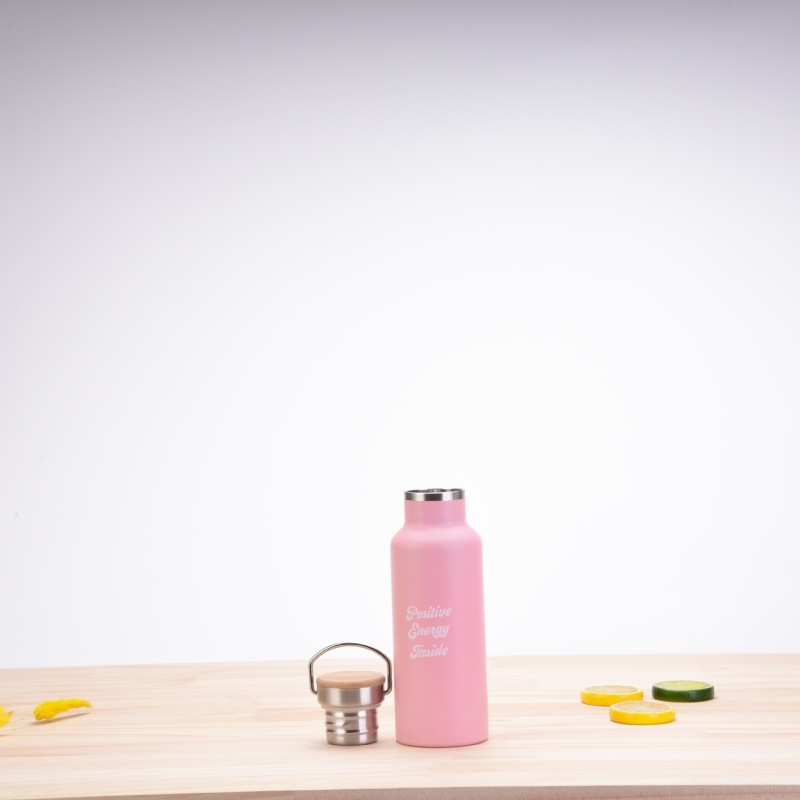 Personalization Stainless Steel Vacuum Flasks 500 ml Thermos Cup With Wooden Cover